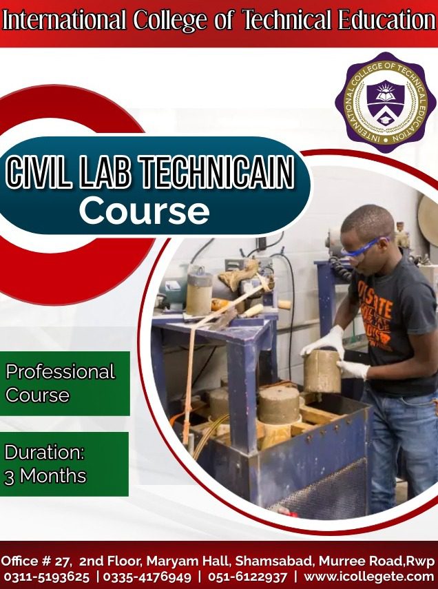 Civil Lab Technician 3 months course in Kotli