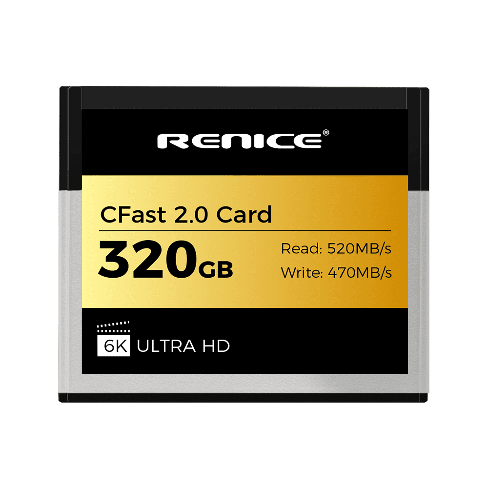 RENICE 320GB CFast 2.0 Card Max Read Speed 520MB/s Max Write Speed 1500MB/s Raw 8K Video Recording/PCIe 3.0 And NVMe Compatible 3 Year Manufacturer Warranty (RENICE 640GB CFast 2.0 Card Max Read Speed 520MB/s Max Write Speed 1500MB/s Raw 8K Video Recordin