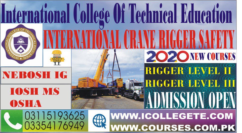 International Crane Rigger safety course in  Sialkot