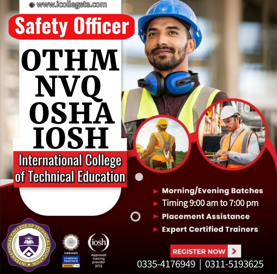 NVQ level six  health and safety course in kohat Swat