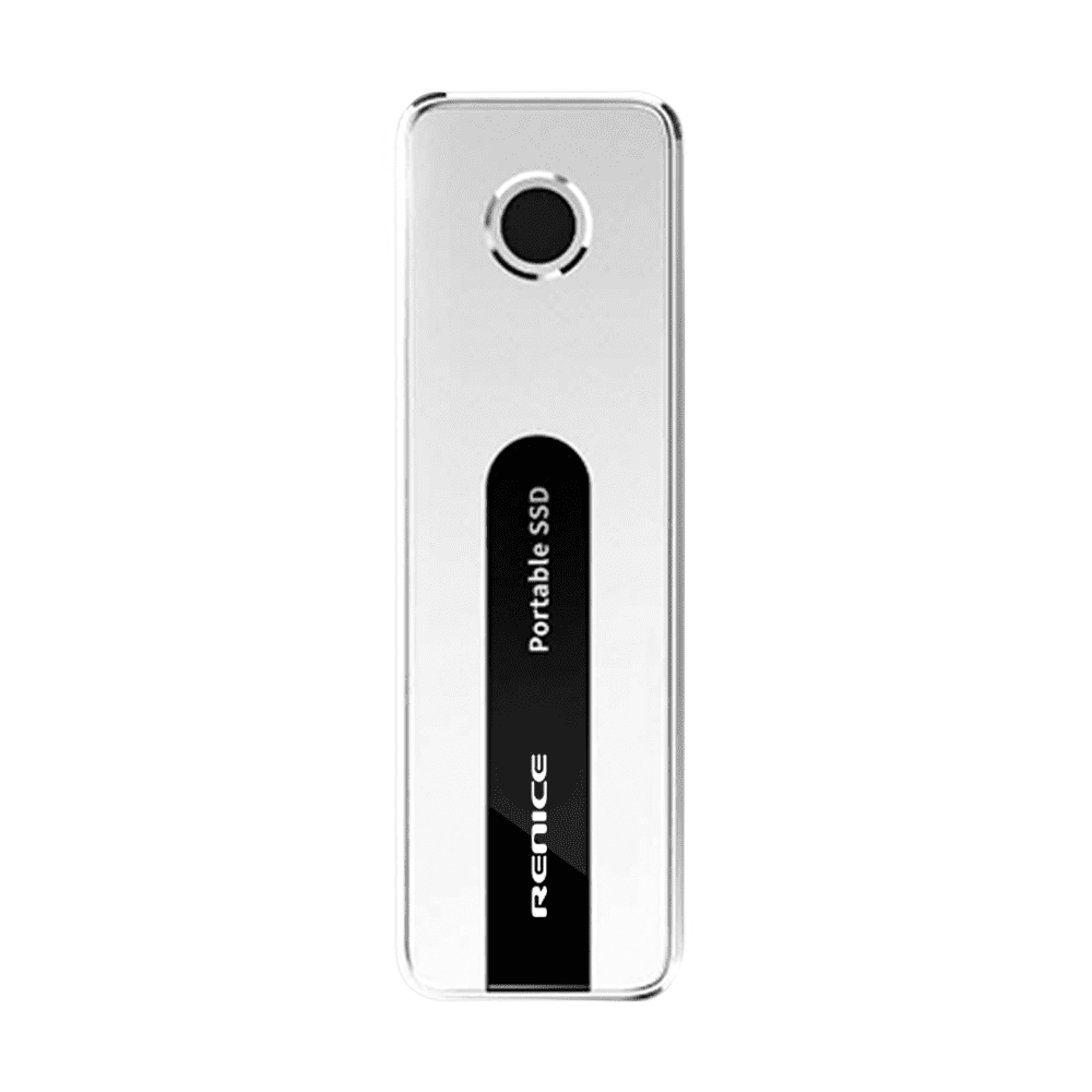 RENICE SSD 512GB Fingerprint Portable External Solid State Drive for Gaming, Students, Professionals