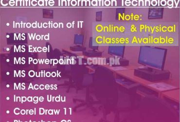 CIT Certificate in information technology course in Rawalakot Poonch