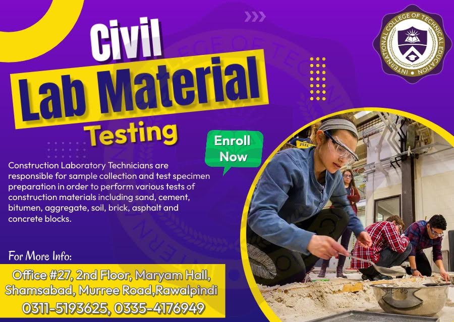 Civil Lab Material Testing diploma course in Neelum AJK