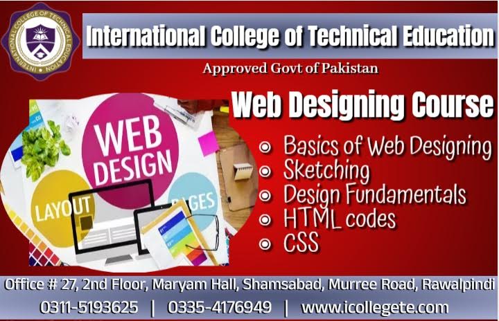 Advance Web Designing course in Chaklala Scheme 3 Rawalpindi