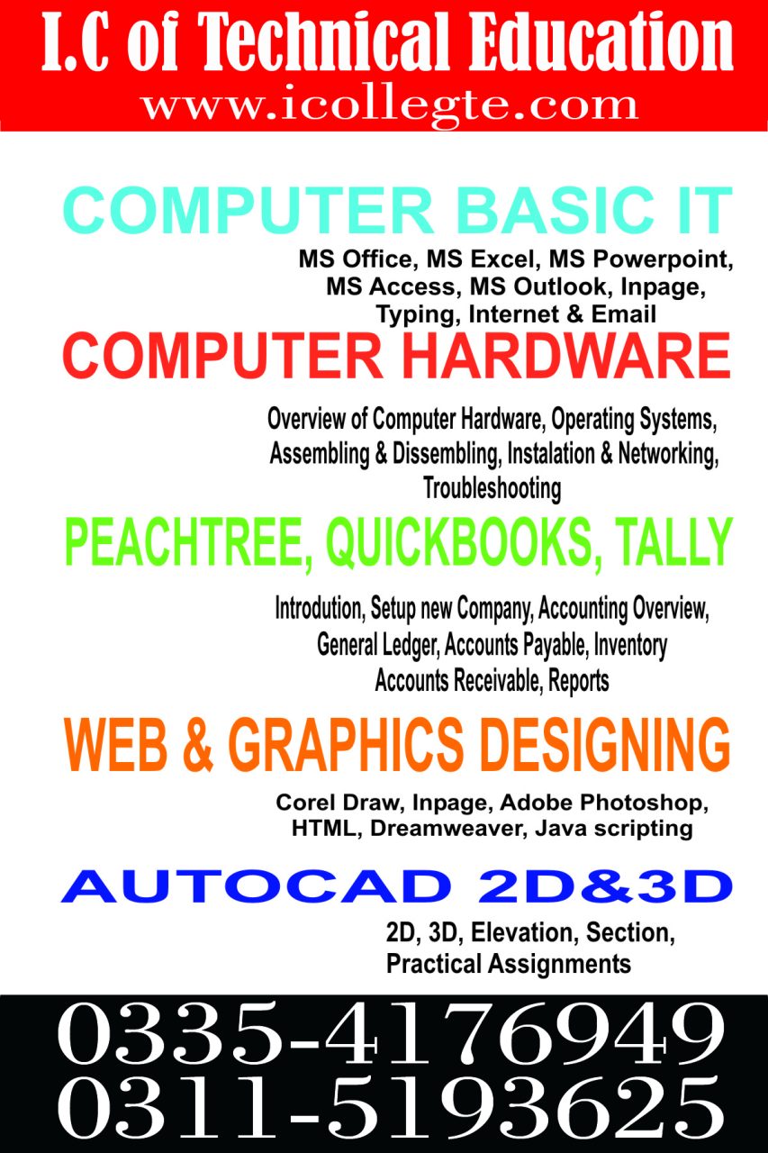 No 1 Basic Computer Course In Sheikhupura