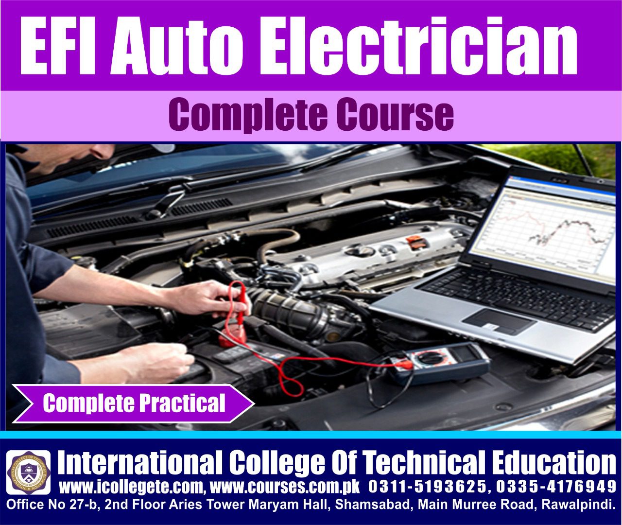 Advance  Diploma In EFI Auto Electrician Course In Sargodha