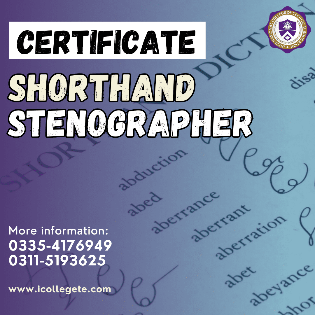 Professional Steno-Typist Certificate In Mandi Bahuddin