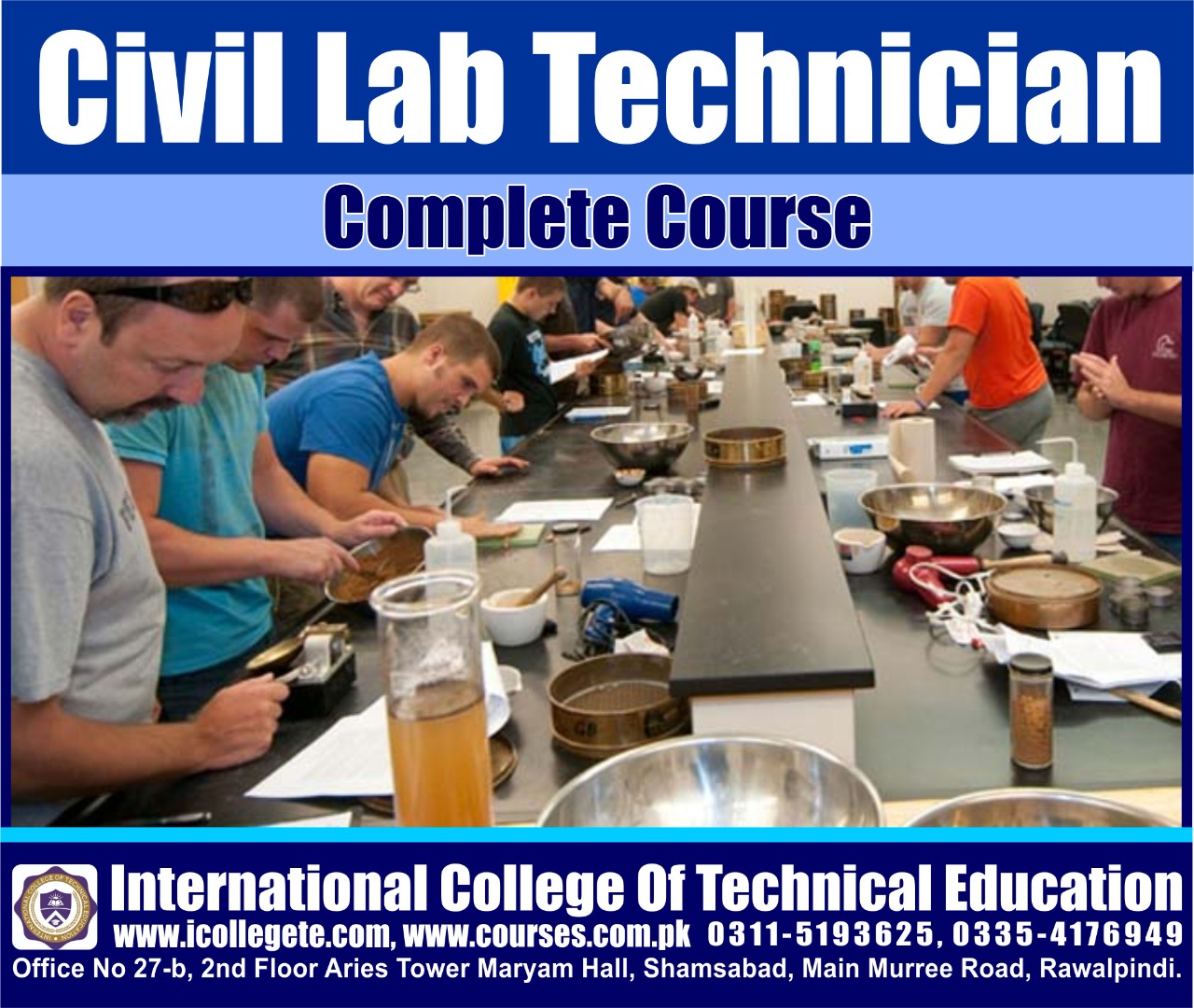 One Year Diploma In  Civil Lab Technician Course In Khushab