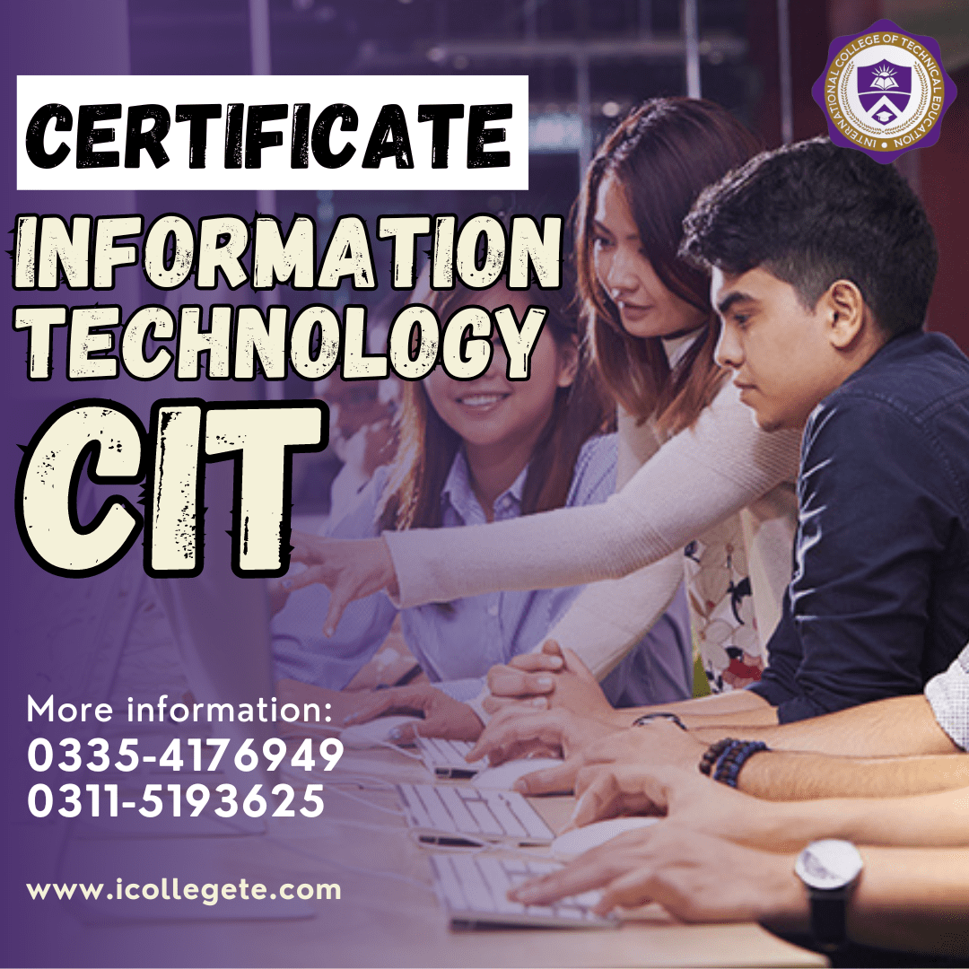 CIT certificate in information technology course in Lahore