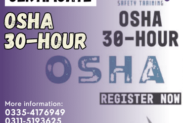 OSHA 30  HOURS USA Safety Course in Islamabad E-11