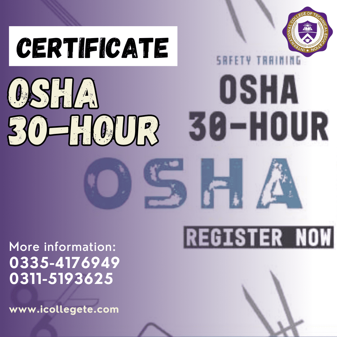 OSHA 30  HOURS USA Safety Course in Islamabad E-11