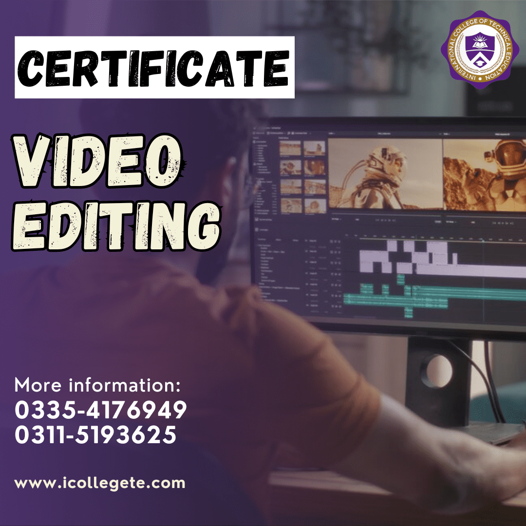 Professional Video Editing  three months course in Abbottabad Haripur