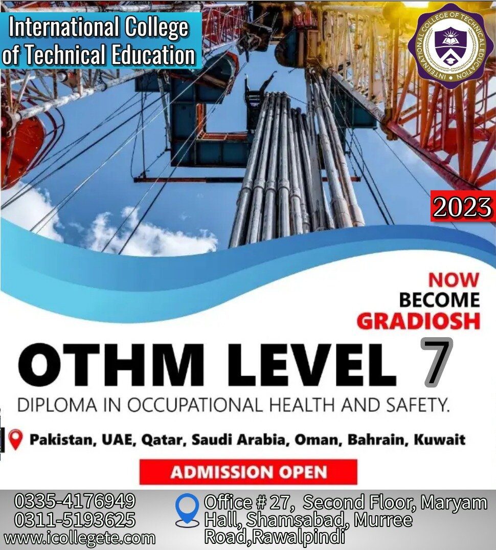 OTHM Level 7 Health and Safety course in Lahore Punjab