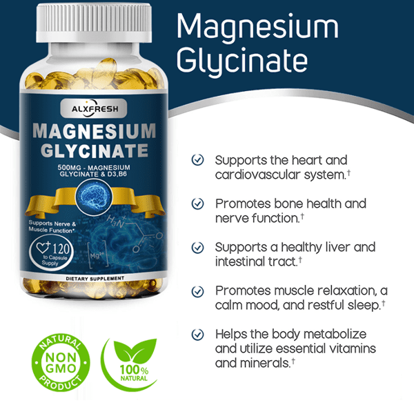 Alxfresh Magnesium Glycinate Capsules In Pakistan Wellmart  +923208727951