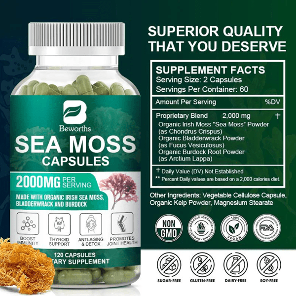 Beworths Sea Moss Capsule In Pakistan Wellmart +923208727951