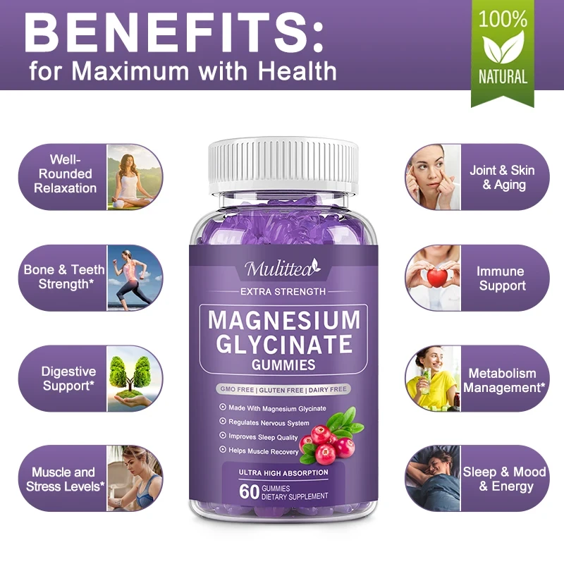 Mulittea Magnesium Glycinate Gummies In Pakistan Wellmart +923208727951