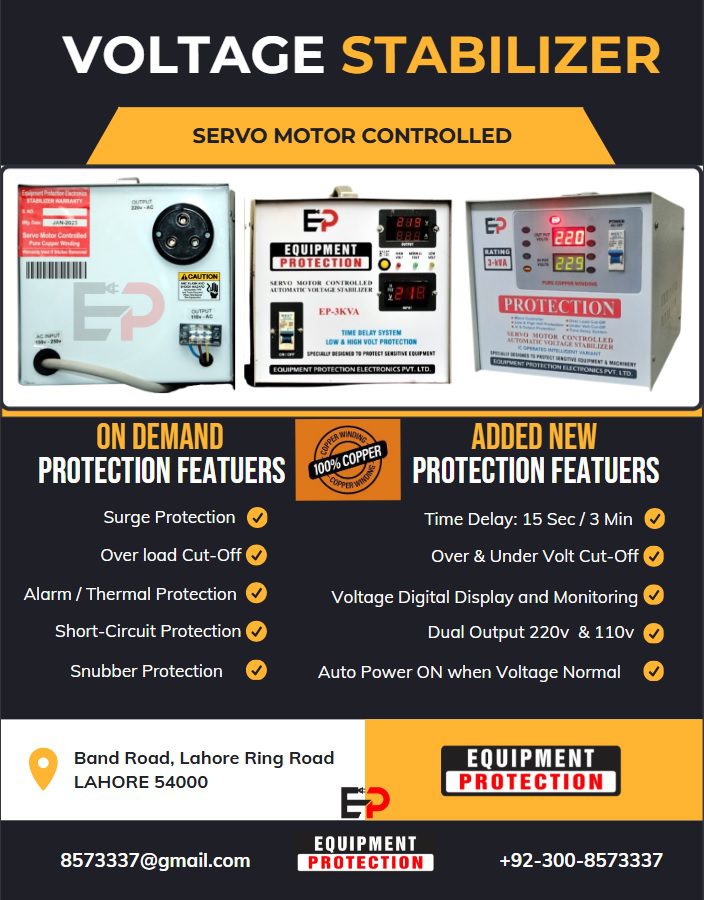 servo motor voltage stabilizer copper winding protection 03008573337 equipment protection